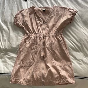 Pink zip up dress